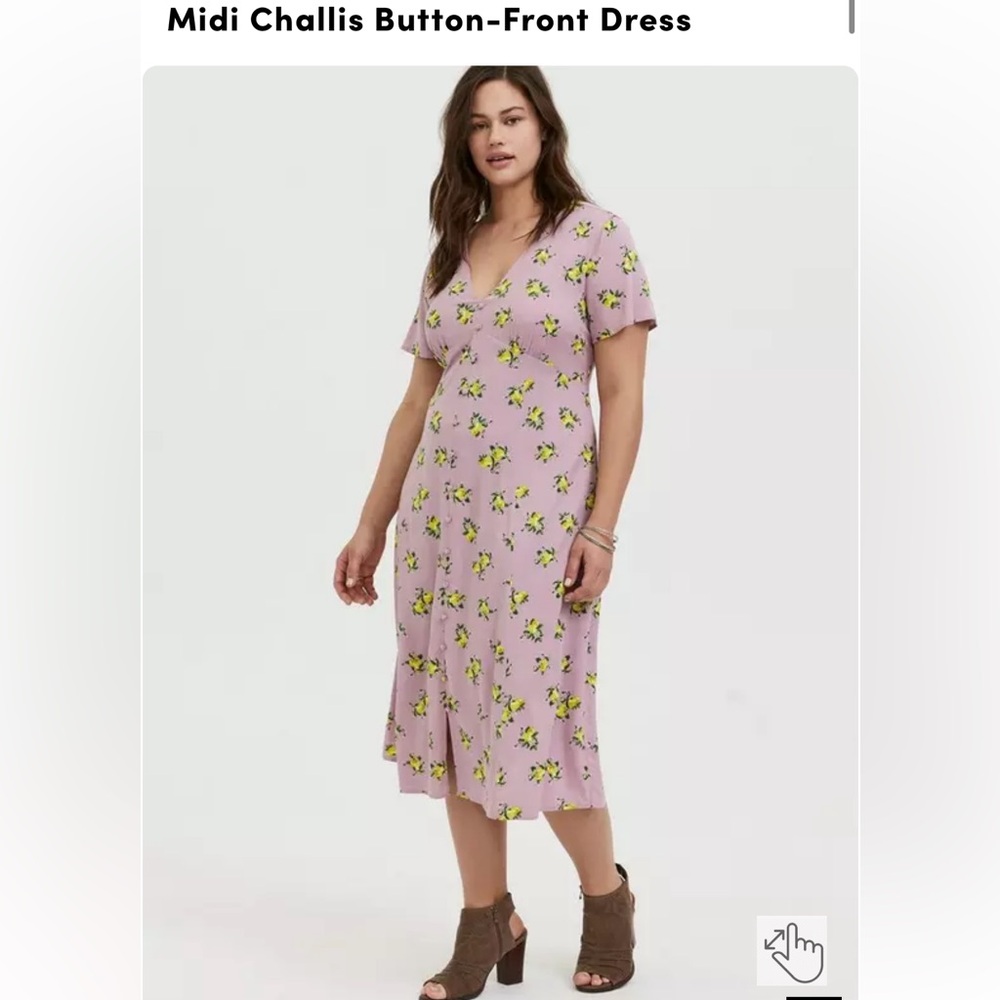 Torrid Floral Pink Midi Dress